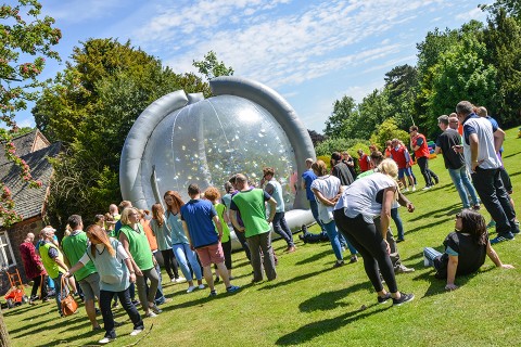 Exhilarating team event with fun presenters, mystery challenges and crystal rewards