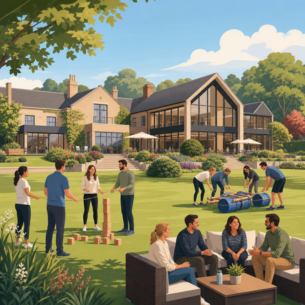 Illustration of Aubrey Park, Hemel Hempstead, team building venue in St Albans, Hertfordshire