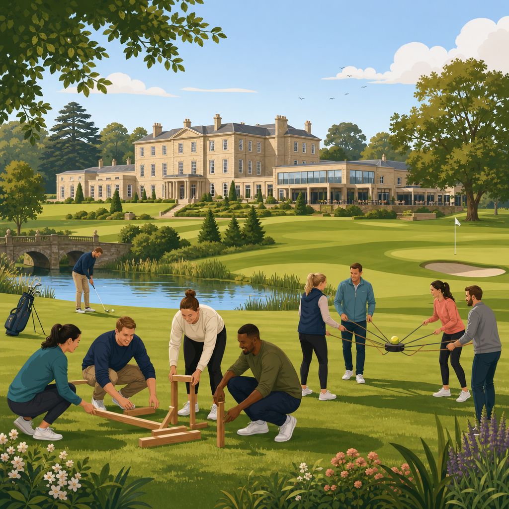 Illustration of Bowood Hotel, Spa & Golf Resort, Calne, team building venue in Bristol, Wiltshire
