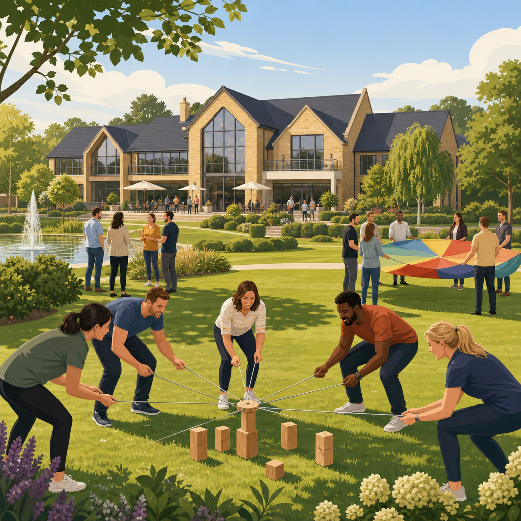 Illustration of Chippenham Park, Newmarket, team building venue in Cambridge, Cambridgeshire