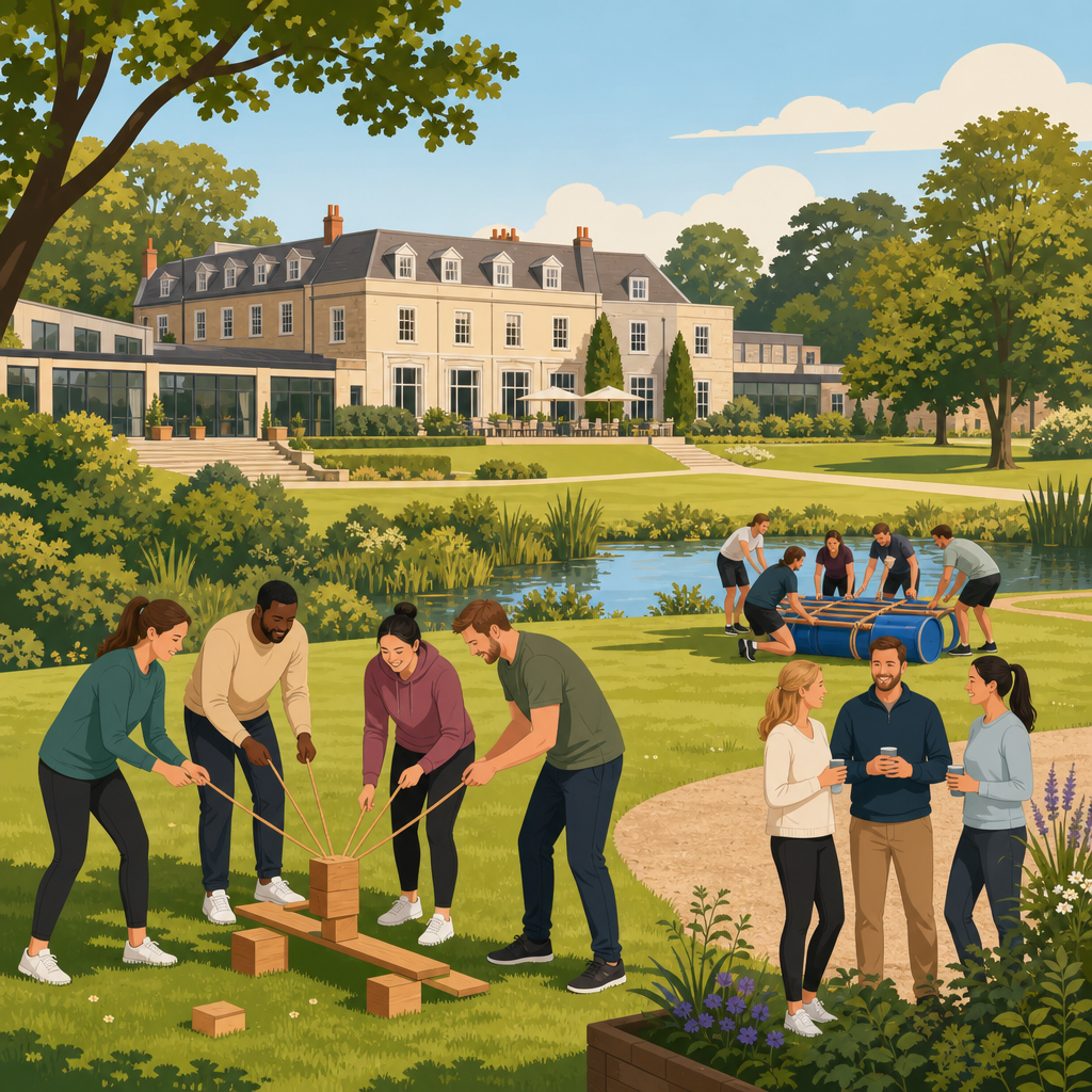 Illustration of De Vere Horsley Estate, Leatherhead, team building venue in Epsom, Surrey