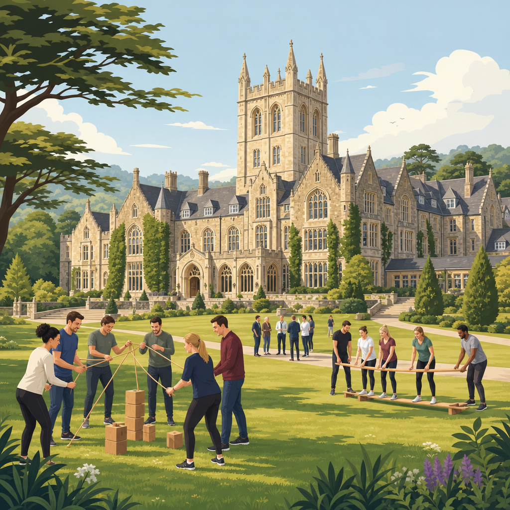 Illustration of De Vere Tortworth Court, Tortworth, team building venue in Bristol, Gloucestershire