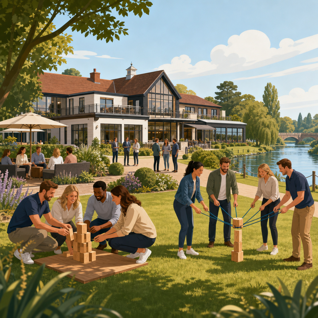 Illustration of Macdonald Compleat Angler, Marlow, team building venue in Reading, Berkshire
