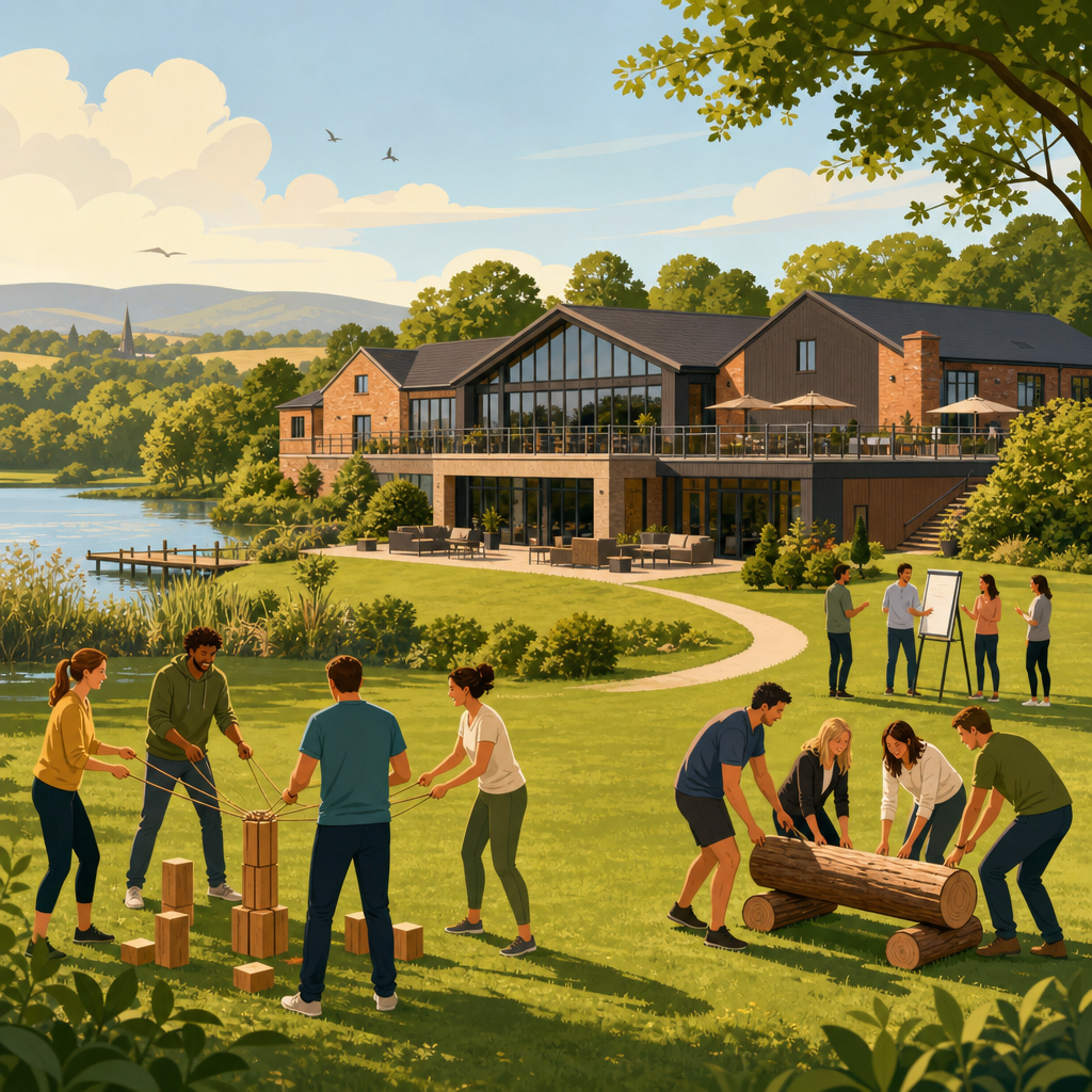 Illustration of Manley Mere, team building venue in Frodsham, Cheshire