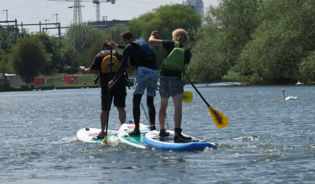 paddleboarding