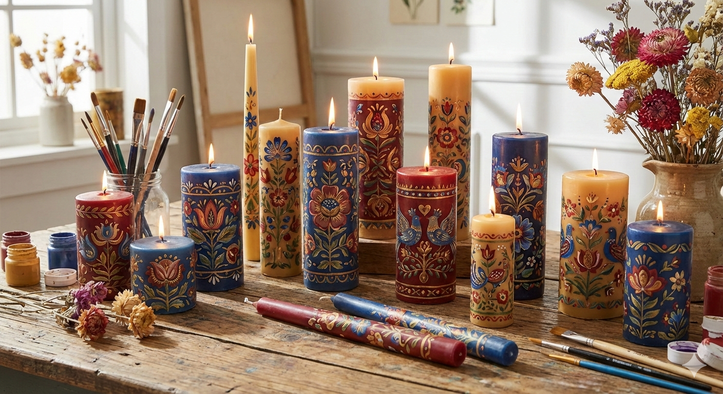 painted candles