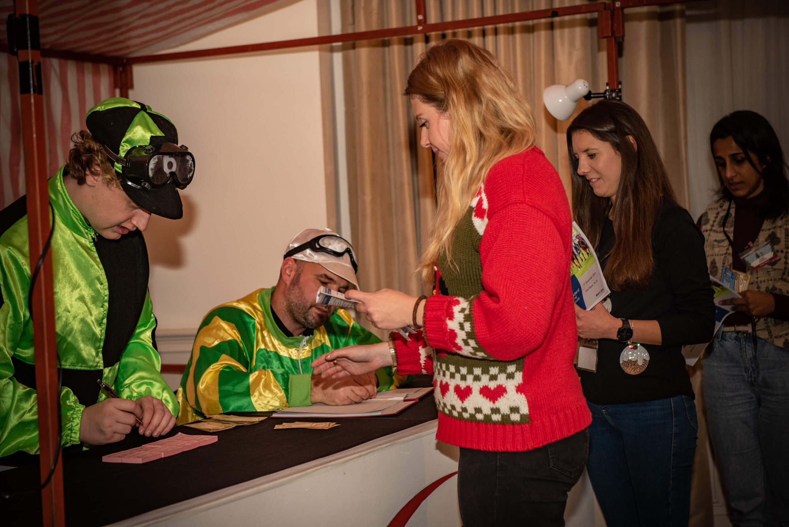 race night placing bets