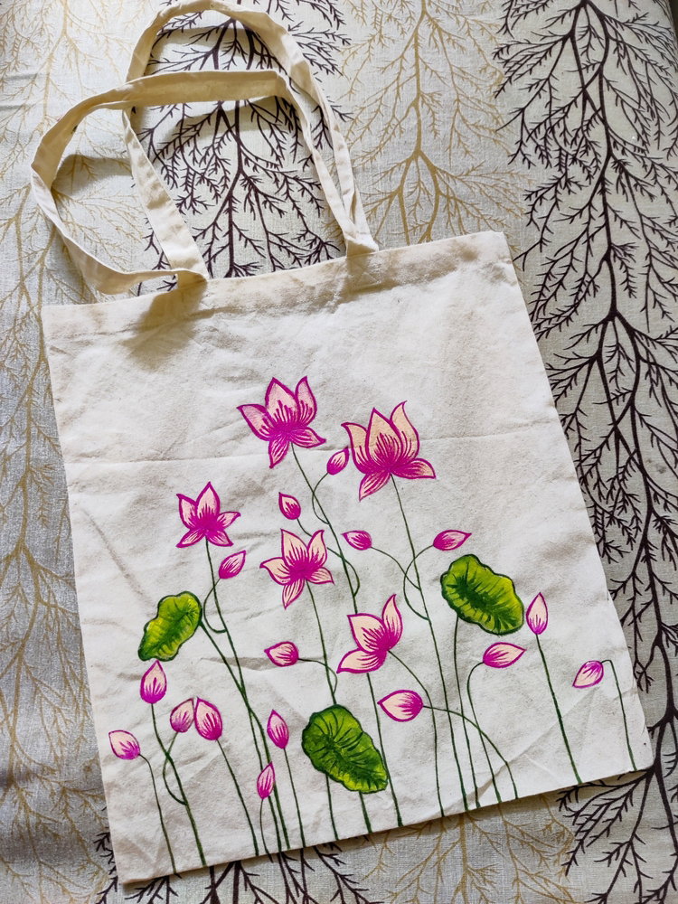 A,Hand,Painted,Tote,Bag
