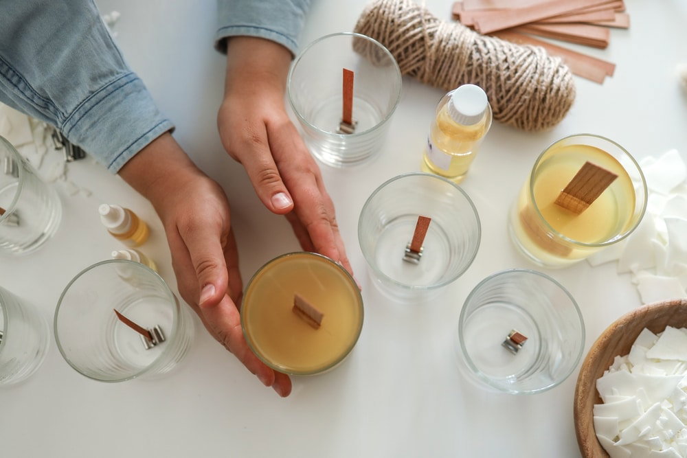 candle making workshop close up