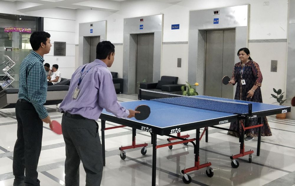 table tennis in our pune india office