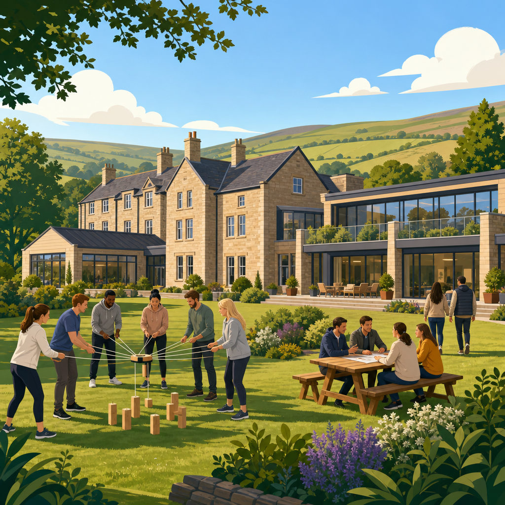 Illustration of The Coniston Hotel, Skipton, team building venue in Bradford, North Yorkshire