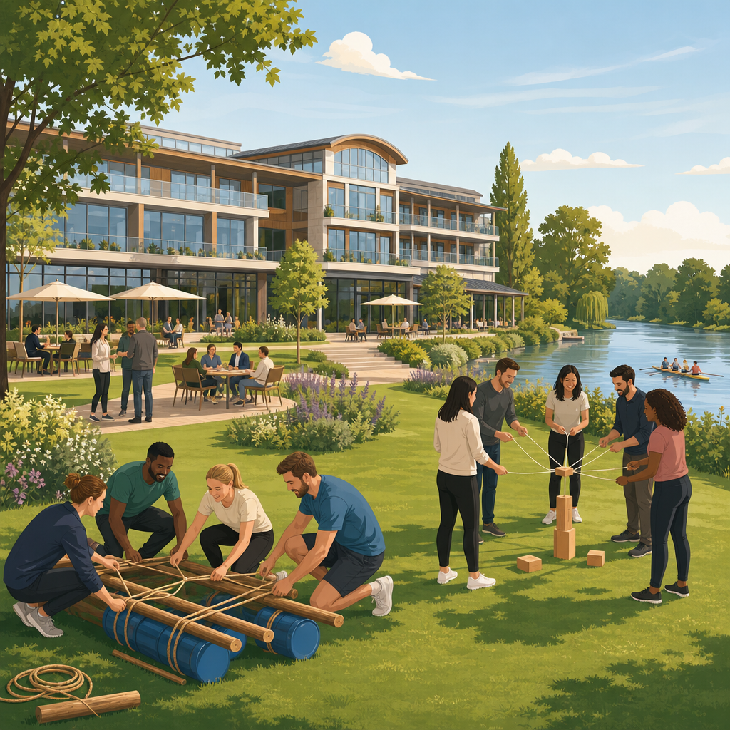 Illustration of The Lensbury Resort, Teddington, team building venue in London, Greater London